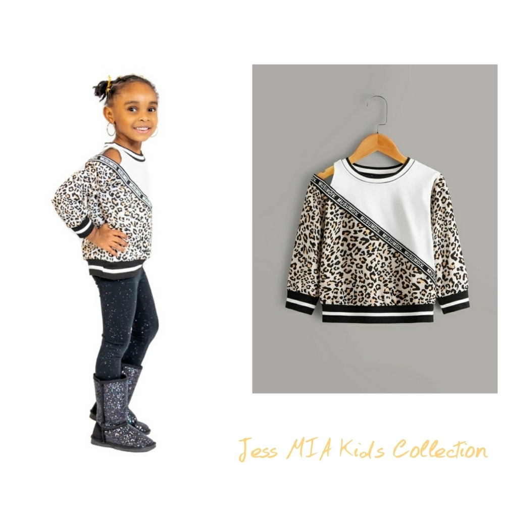 Cheetah Colorblock Top